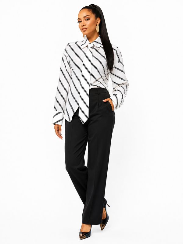 Line Up Babe Pinstripe Button Up Shirt