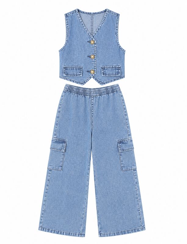 Girls Vest and Cargo pants
