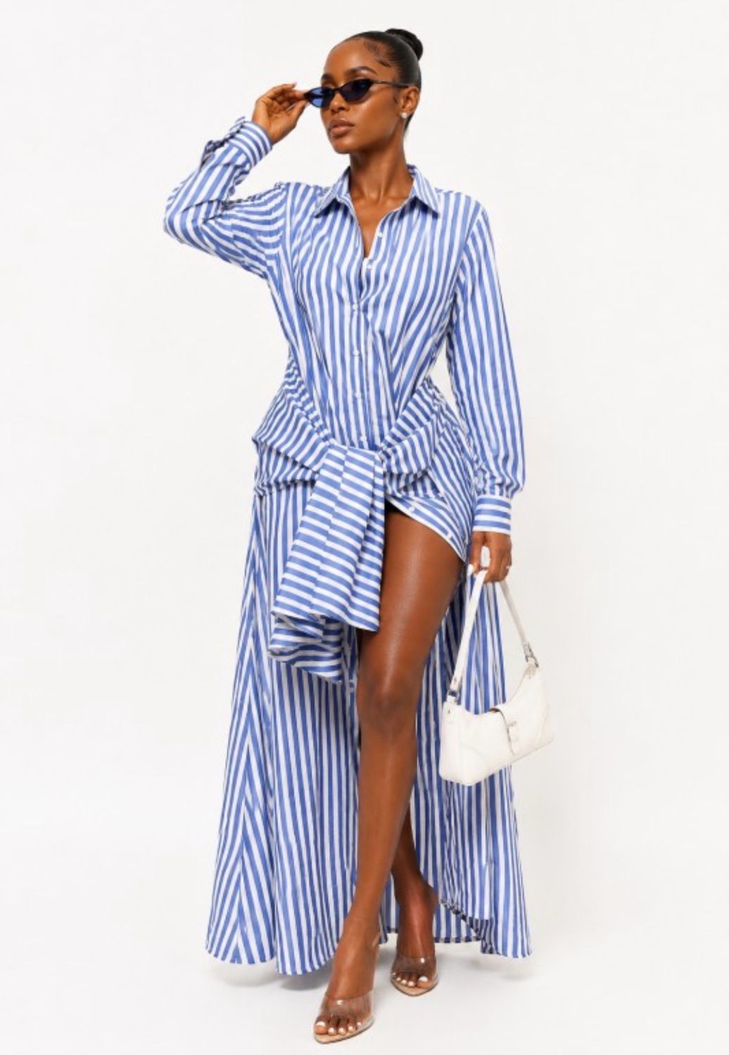 Around The Way Pinstripe Dress