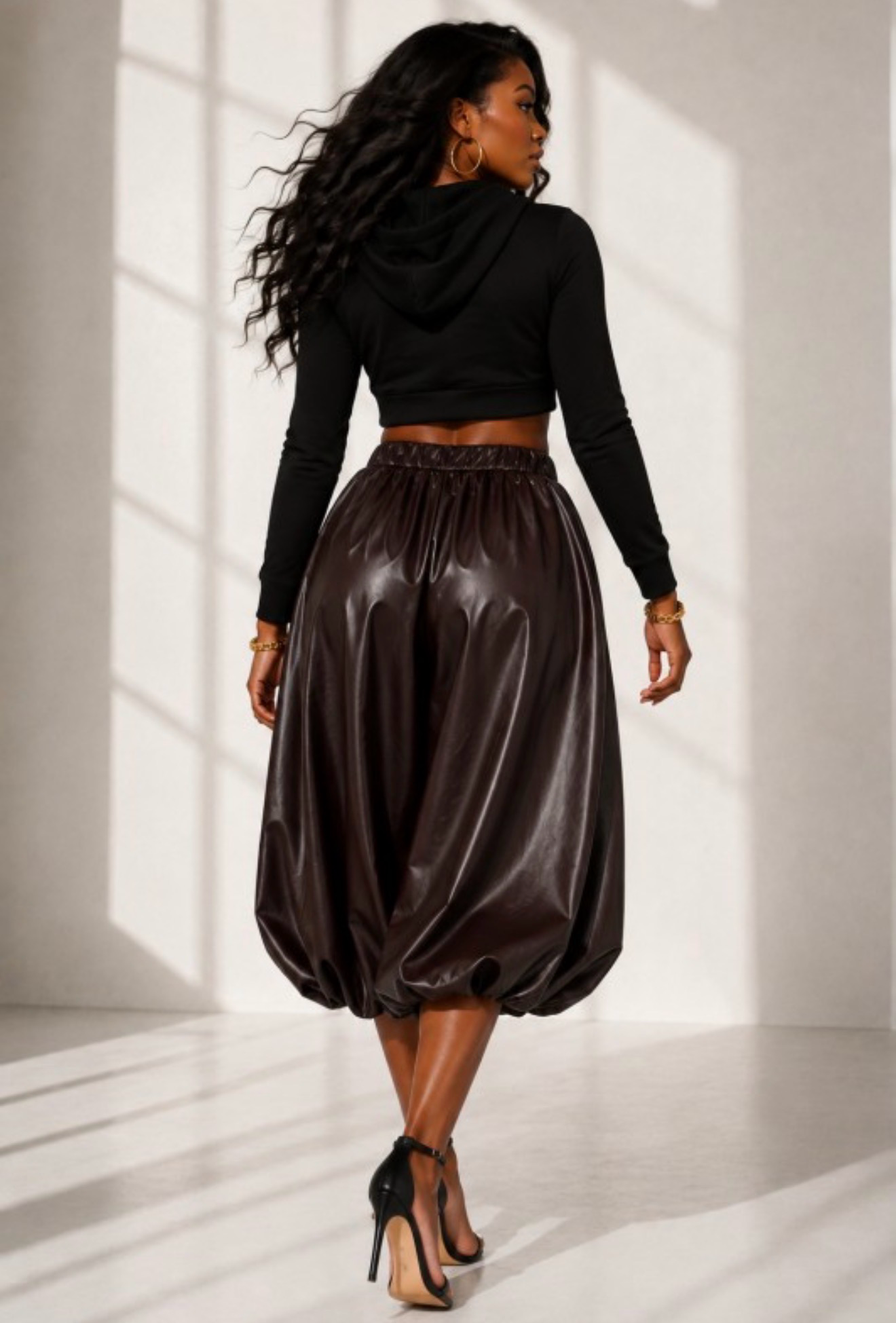 Bubble Trouble Faux Leather Jorts