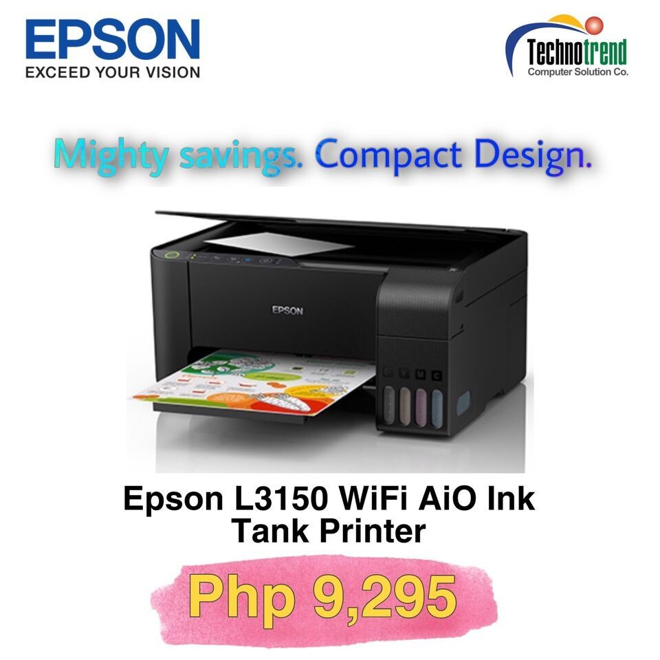 Epson Ecotank L3150 Wi Fi All In One Ink Tank Printer