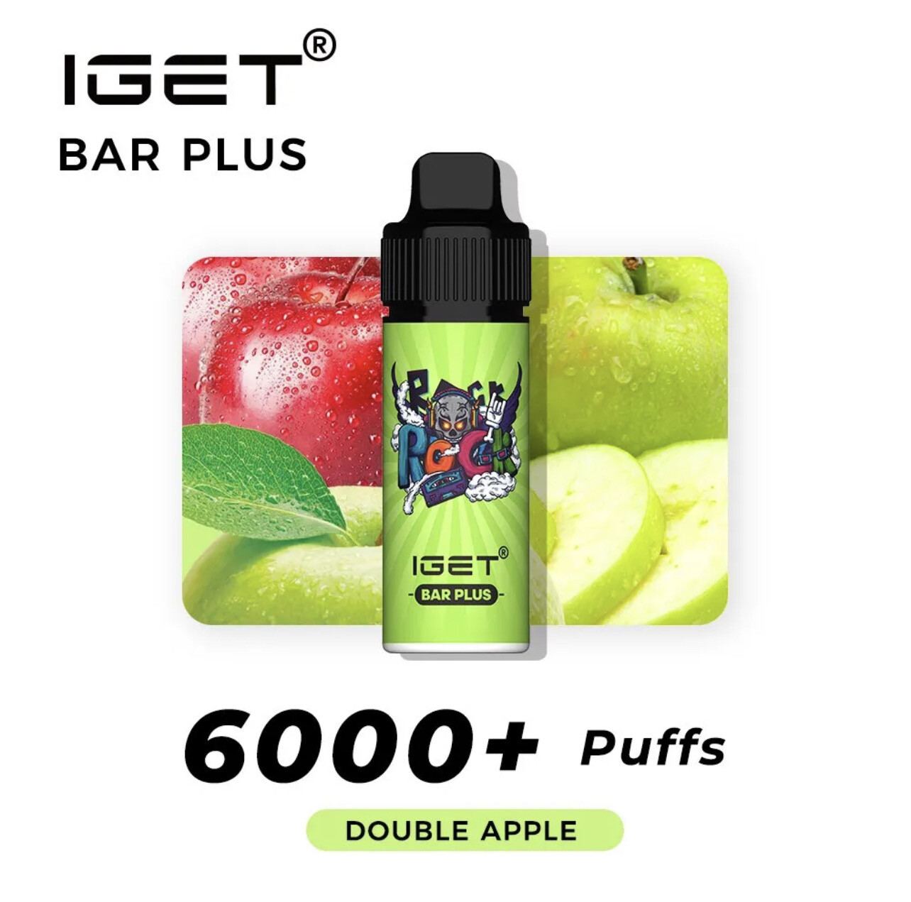 IGET BAR PLUS DOUBLE APPLE 6000 PUFFS