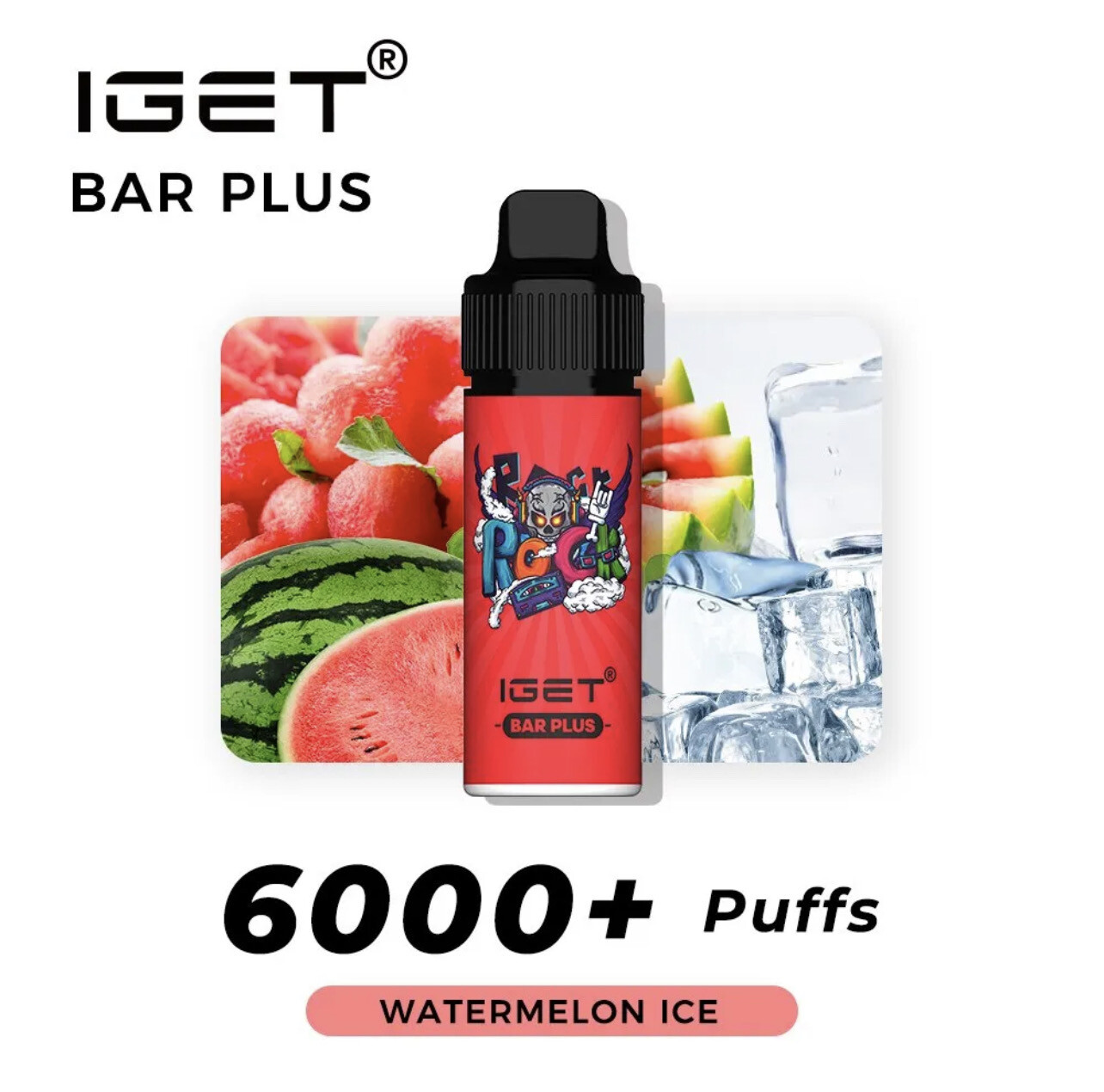 IGET BAR PLUS WATERMELON ICE 6000 PUFFS