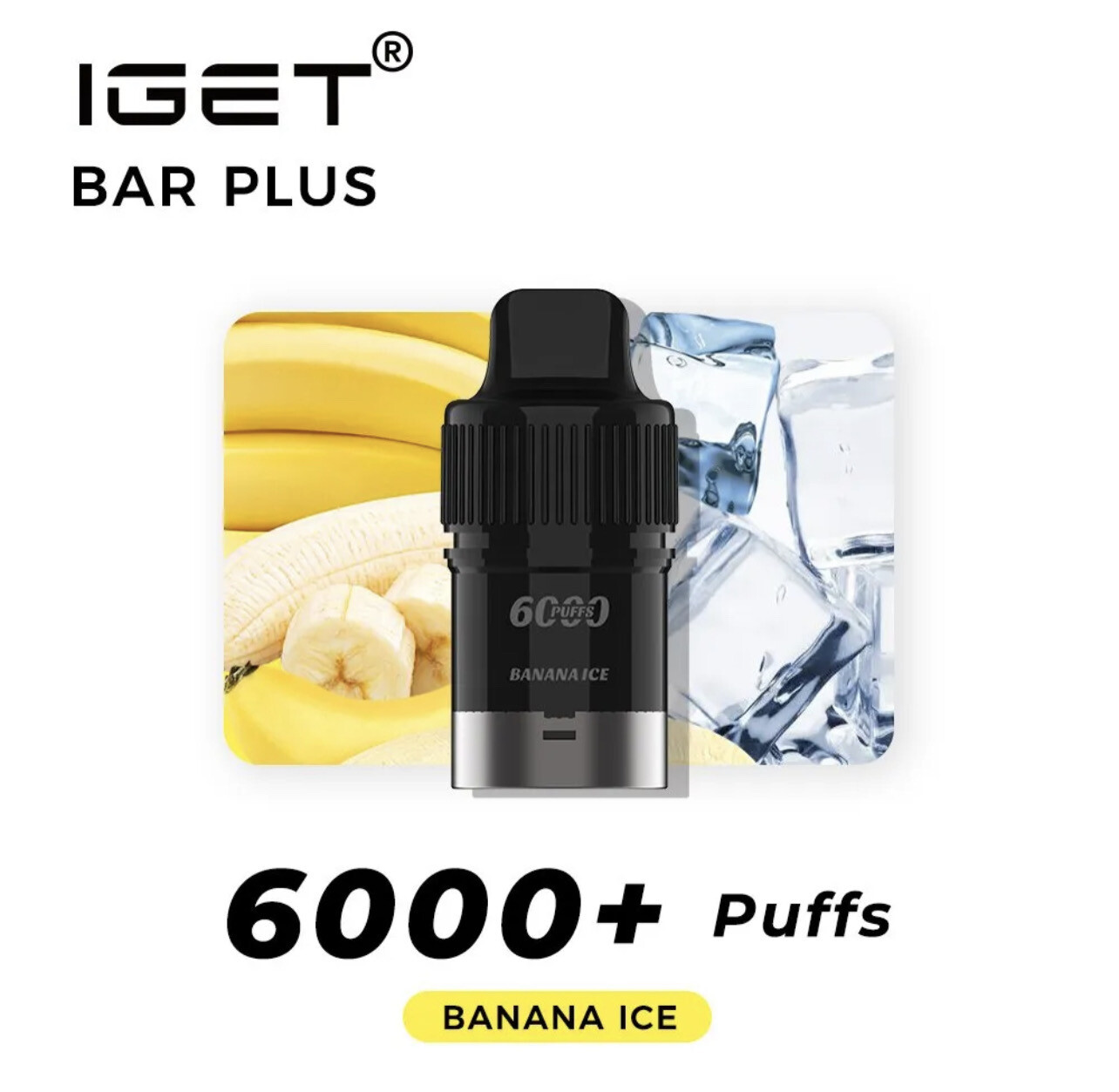 BANANA ICE PODS ONLY 6000 PUFFS
