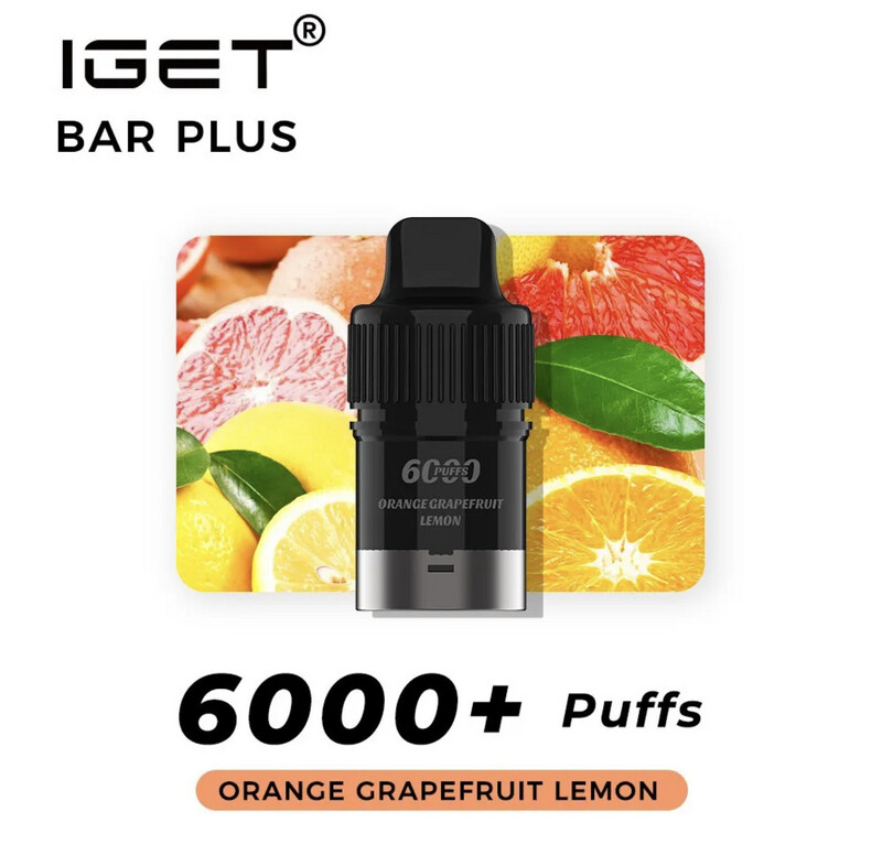 ORANGE GRAPEFRUIT LEMON PODS ONLY 6000 PUFFS