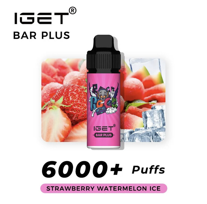IGET BAR PLUS STRAWBERRY WATERMELON ICE 6000 PUFFS