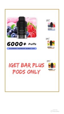 IGET BAR PLUS PODS ONLY 6000 PUFFS