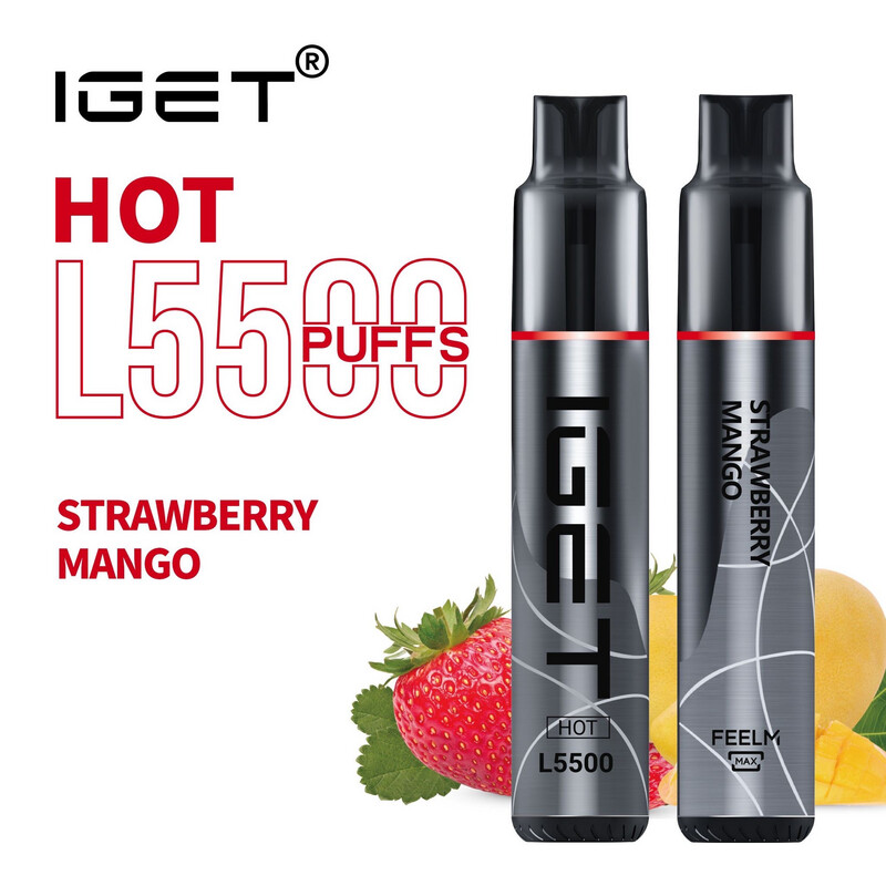 IGET HOT STRAWBERRY MANGO 5500PUFFS
