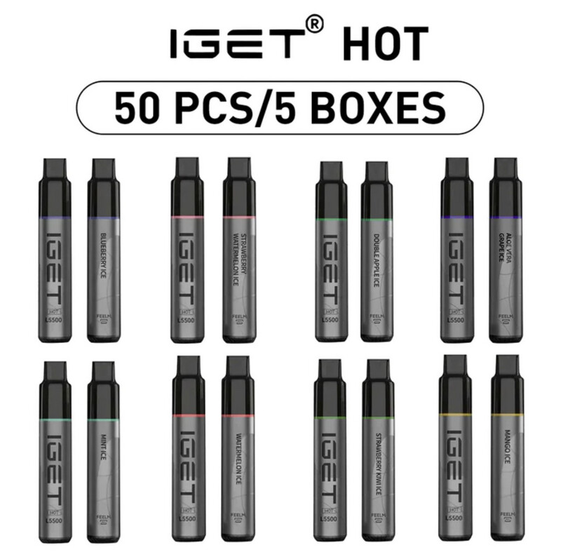 50 PCS OF IGET HOT 5500 PUFFS