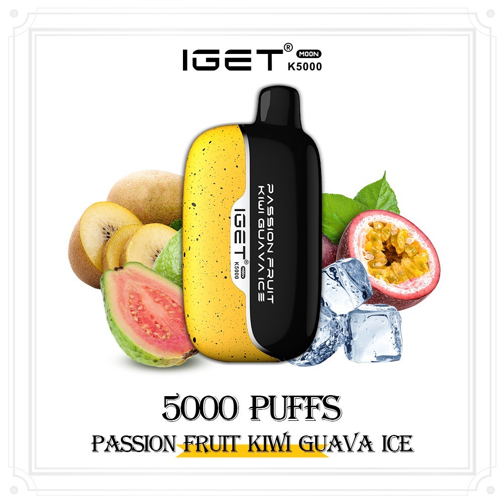 IGET MOON PASSION FRUIT KIWI GUAVA 5000 PUFFS