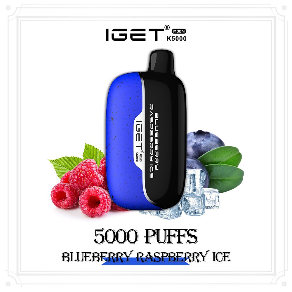 IGET MOON BLUEBERRY RASPBERRY 5000 PUFFS