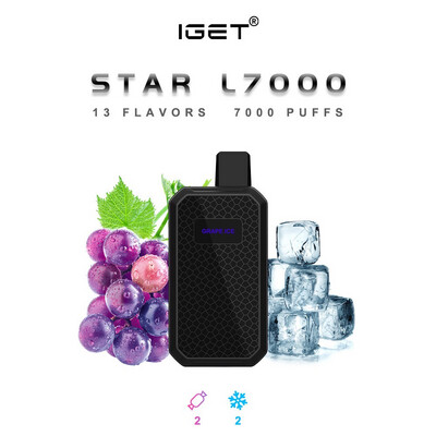 IGET STAR GRAPE ICE 7000 PUFFS