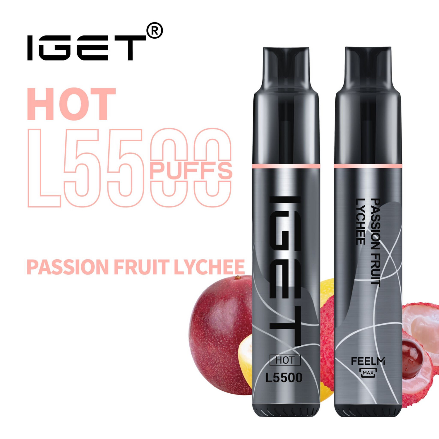 IGET PASSION FRUIT LYCHEE 5500 PUFFS