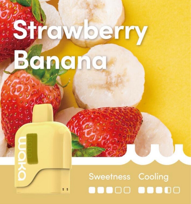 WAKA STRAWBERRY BANANA POD ONLY 3000 PUFFS