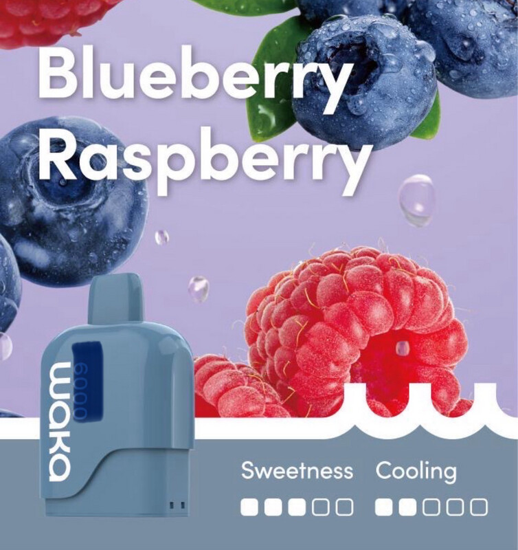 WAKA BLUEBERRY RASPBERRY POD ONLY 3000 PUFFS