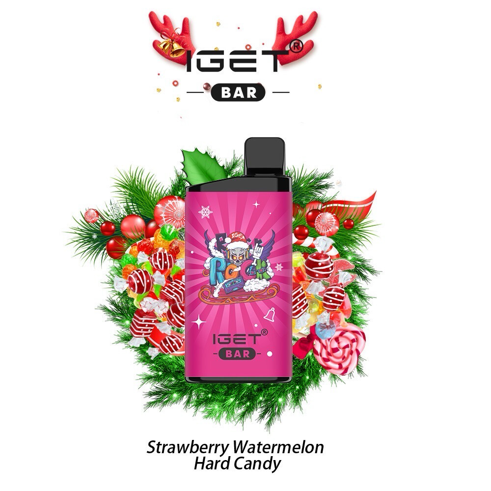 IGET BAR STRAWBERRY WATERMELON HARD CANDY 3500 PUFFS