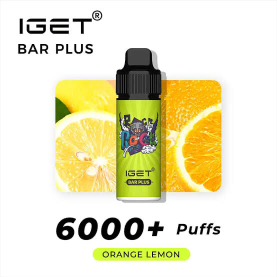 IGET BAR PLUS ORANGE LEMON 6000 PUFFS