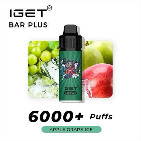 IGET BAR PLUS APPLE GRAPE ICE 6000 PUFFS