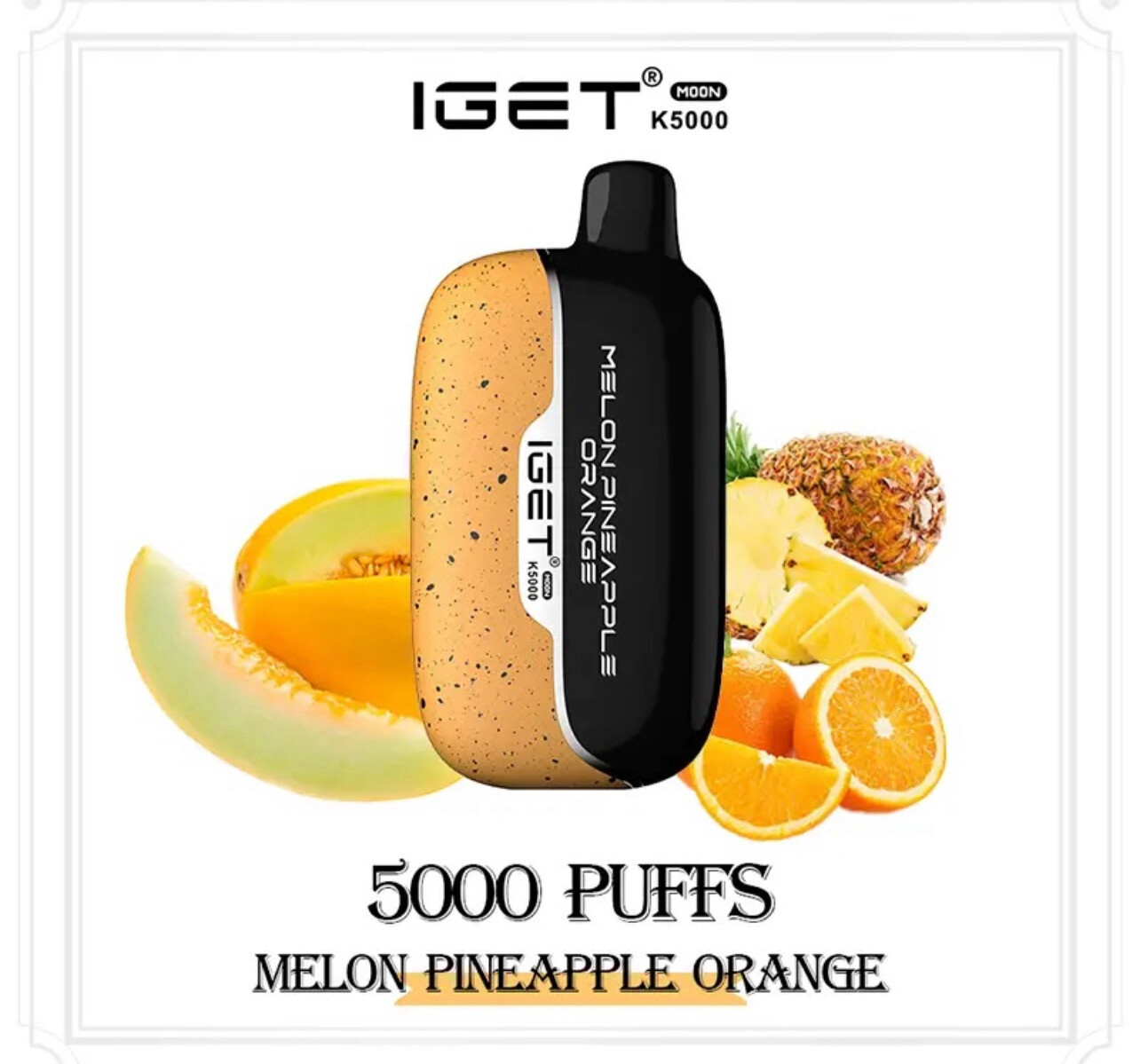 IGET MOON MELON PINEAPPLE ORANGE 5000 PUFFS