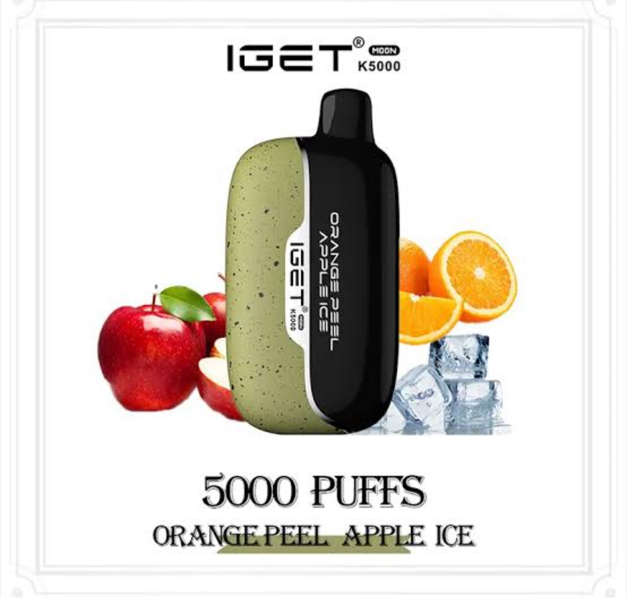 IGET MOON ORANGE PEEL APPLE ICE 5000 PUFFS