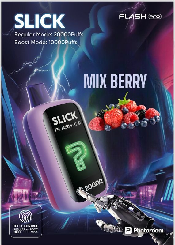 HQD SLICK FLADH PRO MIX BERRY 20K PUFFS