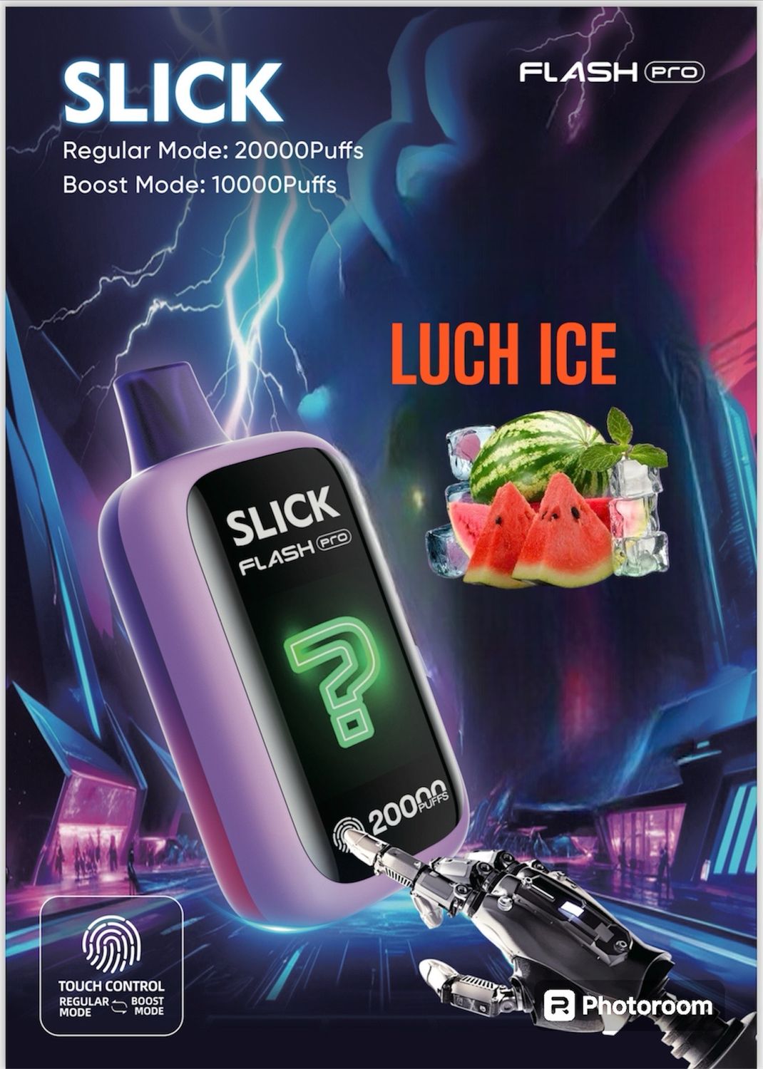 HQD SLICK FLADH PRO LUSH ICE 20K PUFFS