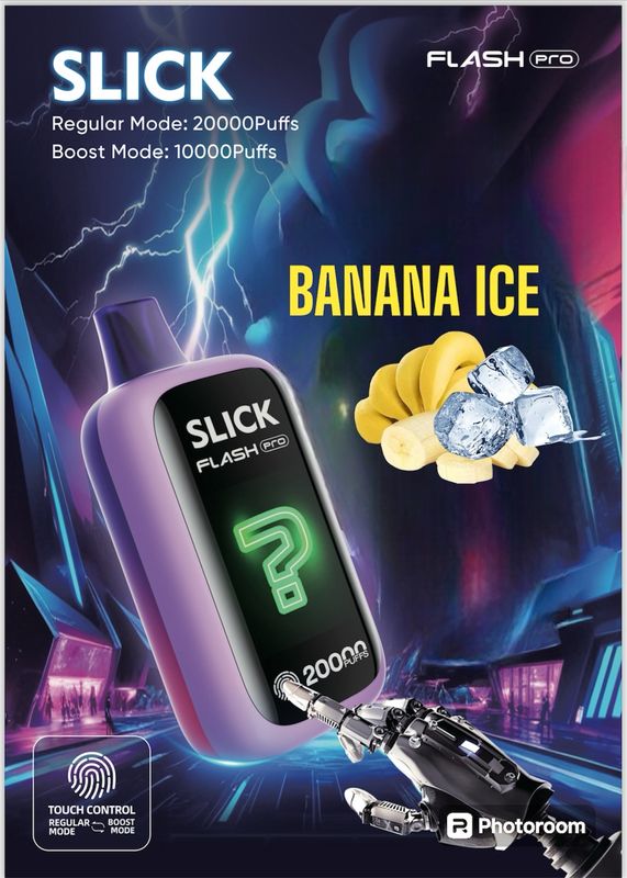 HQD SLICK FLADH PRO BANANA ICE 20K PUFFS