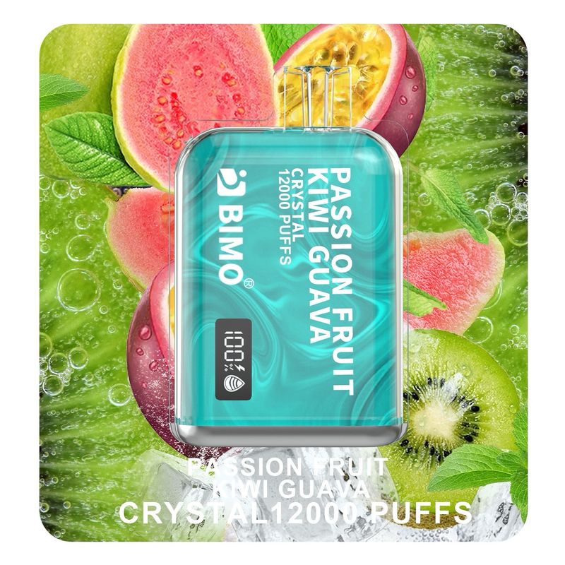 BIMO CRYSTAL PASSION FRUIT KIWI GUAVA 12000 PUFFS