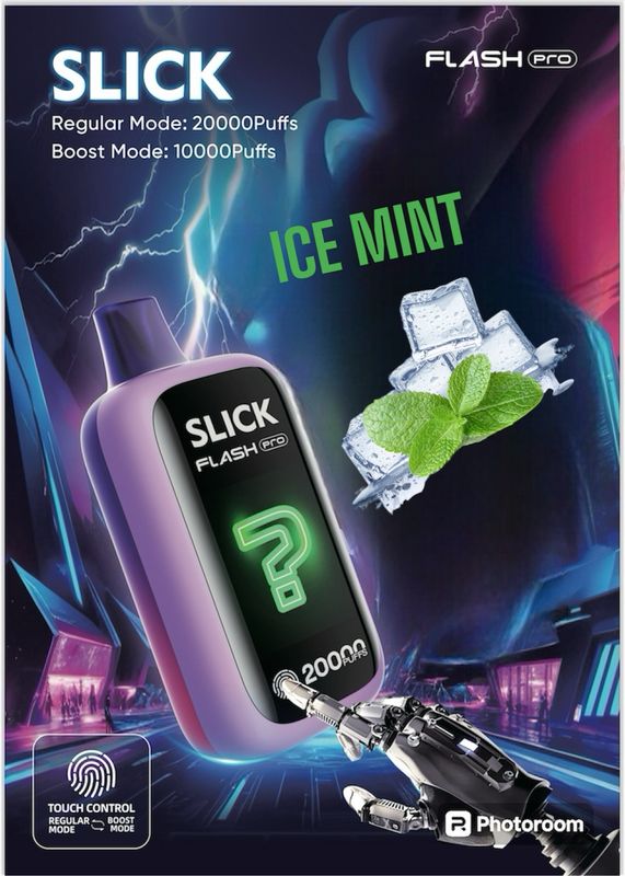 HQD SLICK FLADH PRO MINT ICE 20K PUFFS