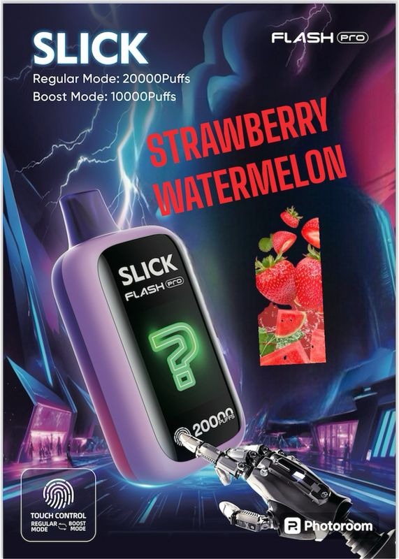 HQD SLICK FLADH PRO STRAWBERRY WATERMELON 20K PUFFS