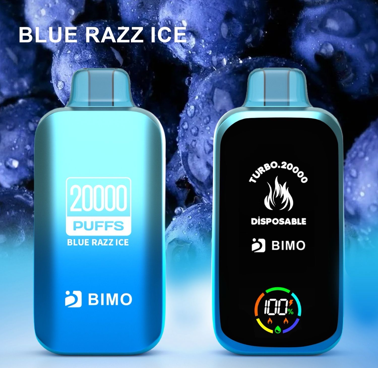 BIMO TURBO BLUE RAZZ ICE  20000 PUFFS