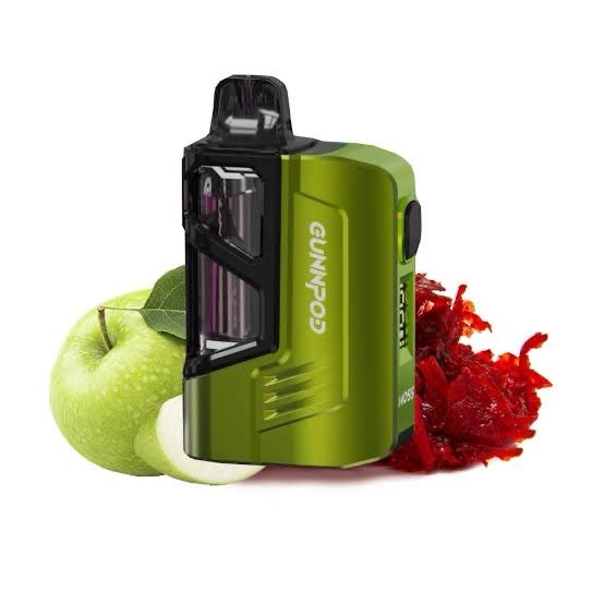 GUNNPOD MOSS DOUBLE APPLE SHISHA 8000 PUFFS (DEVICE + POD)