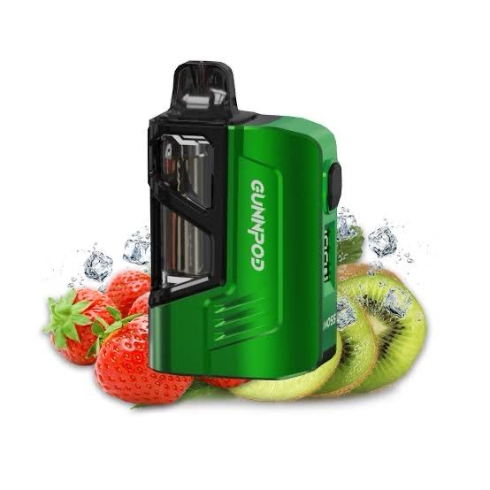 GUNNPOD MOSS STRAWBERRY KIWI ICE 8000 PUFFS (DEVICE + POD)