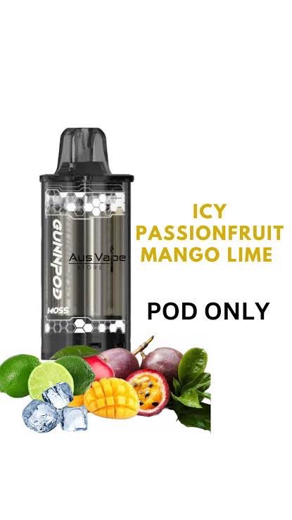 GUNNPOD MOSS ICE PASSION FRUIT MANGO LIME POD ONLY 8000 PUFFS