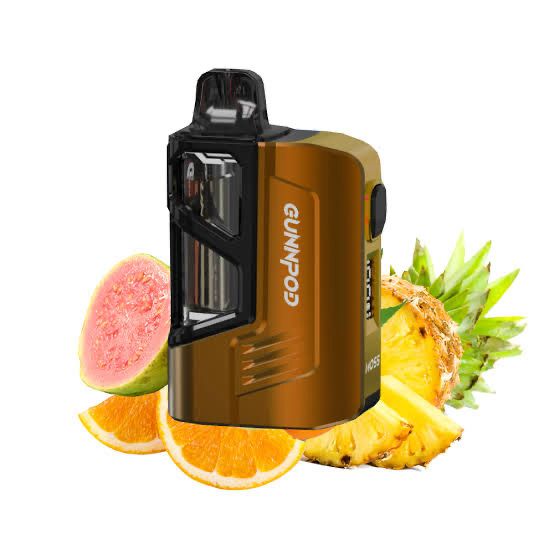 GUNNPOD MOSS PINEAPPLE ORANGE GUAVA 8000 PUFFS (DEVICE + POD)