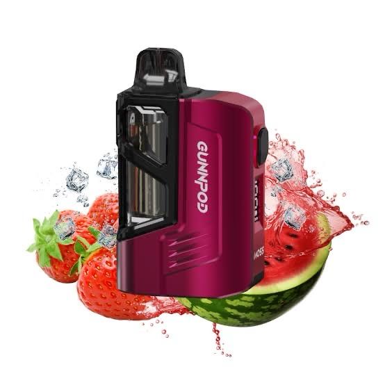 GUNNPOD MOSS STRAWBERRY WATERMELON ICE 8000 PUFFS (DEVICE + POD)