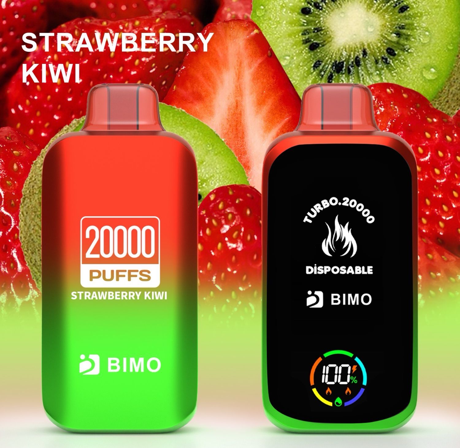 BIMO TURBO STRAWBERRY KIWI 20000 PUFFS