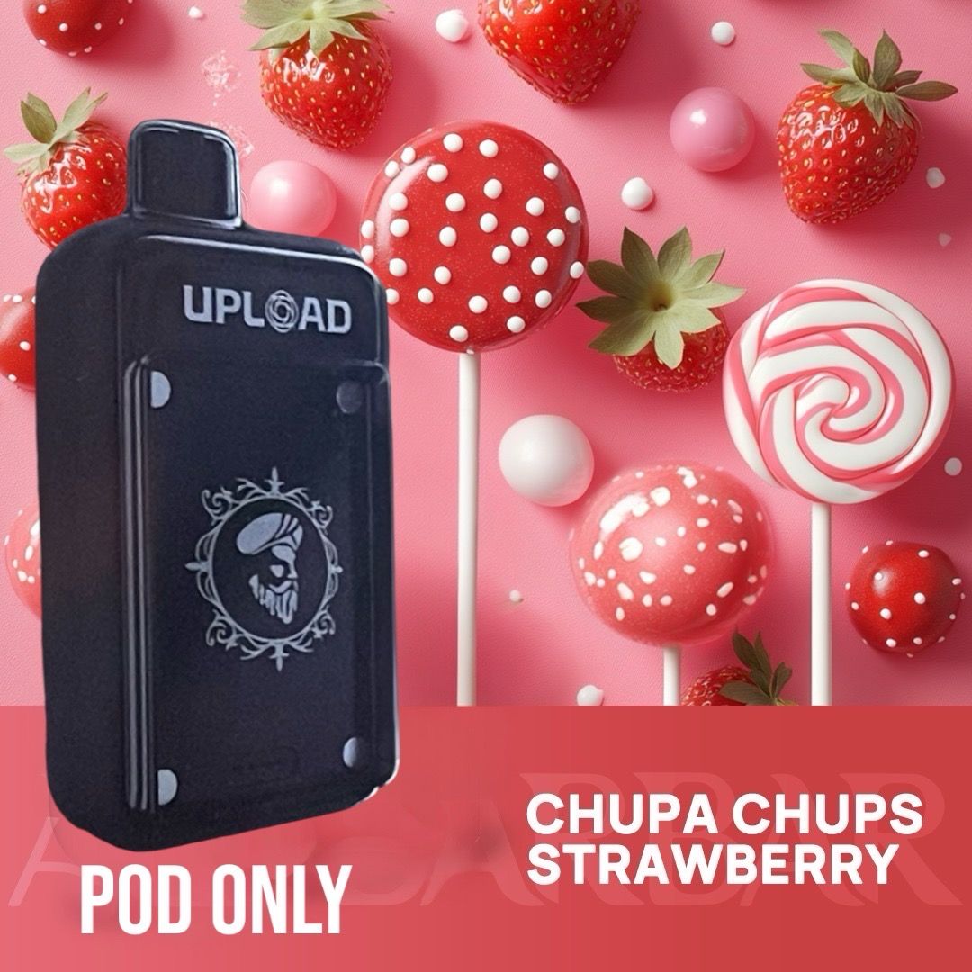 CHUPA CHUPS STRAWBERRY POD ONLY 25000 PUFFS