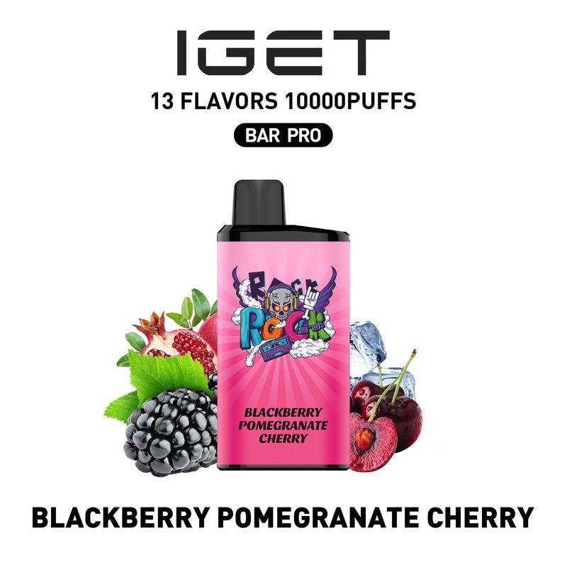 IGET BAR PRO BLACKBERRY POMEGRANATE CHERRY 10000 PUFFS