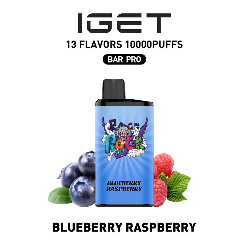 IGET BAR PRO BLUEBERRY RASPBERRY 10000 PUFFS