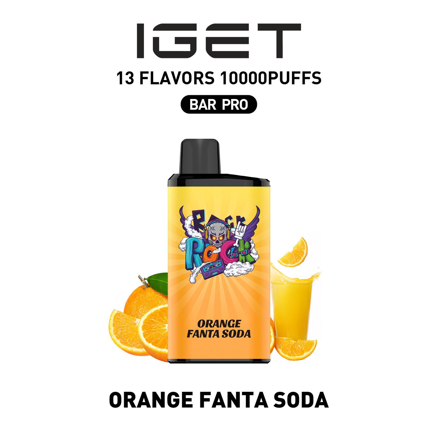 IGET BAR PRO ORANGE FANTA SODA 10000 PUFFS