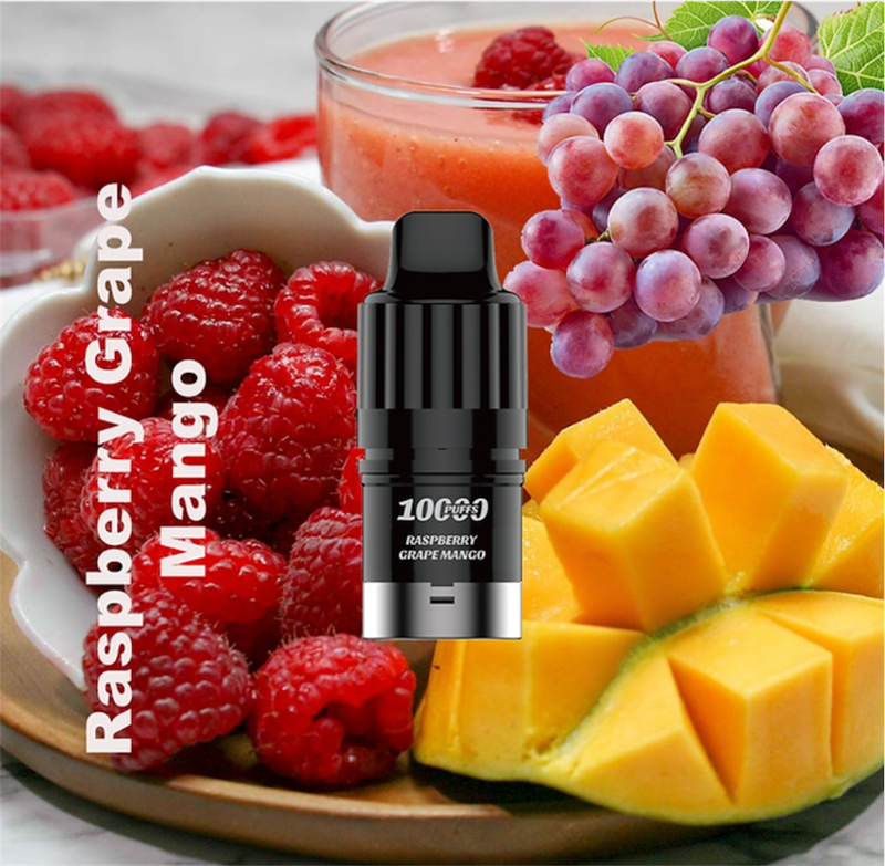IGET BAR PLUS S3 POD ONLY RASPBERRY GRAPE MONGO 10000 PUFFS