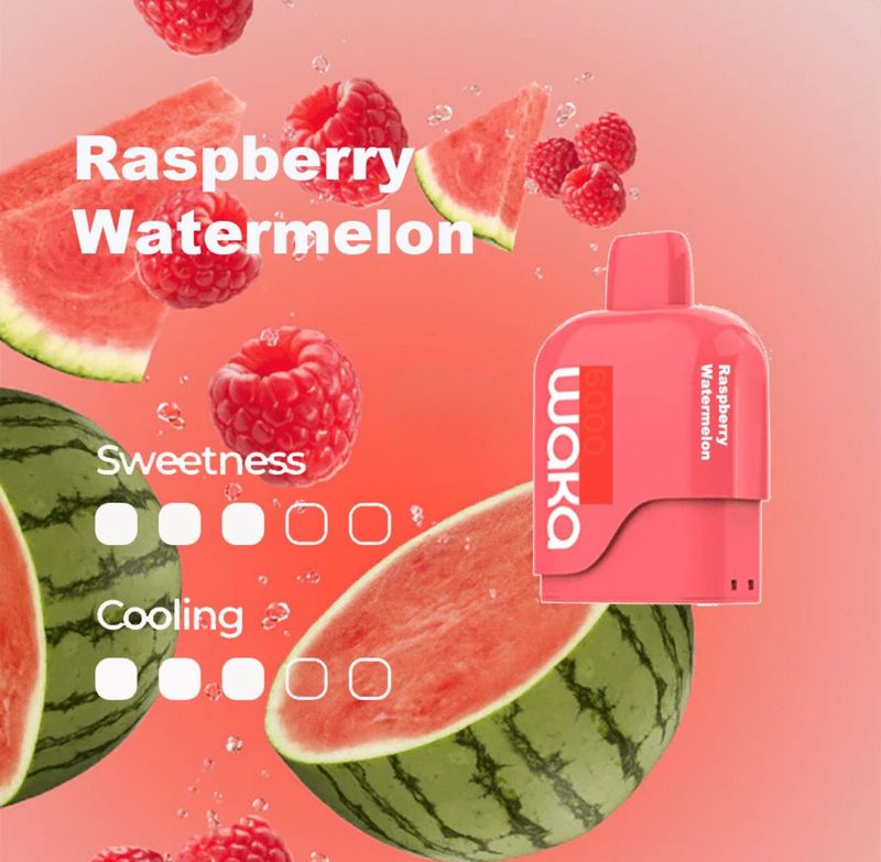 WAKA RASPBERRY STRAWBERRY 3000 PUFFS
