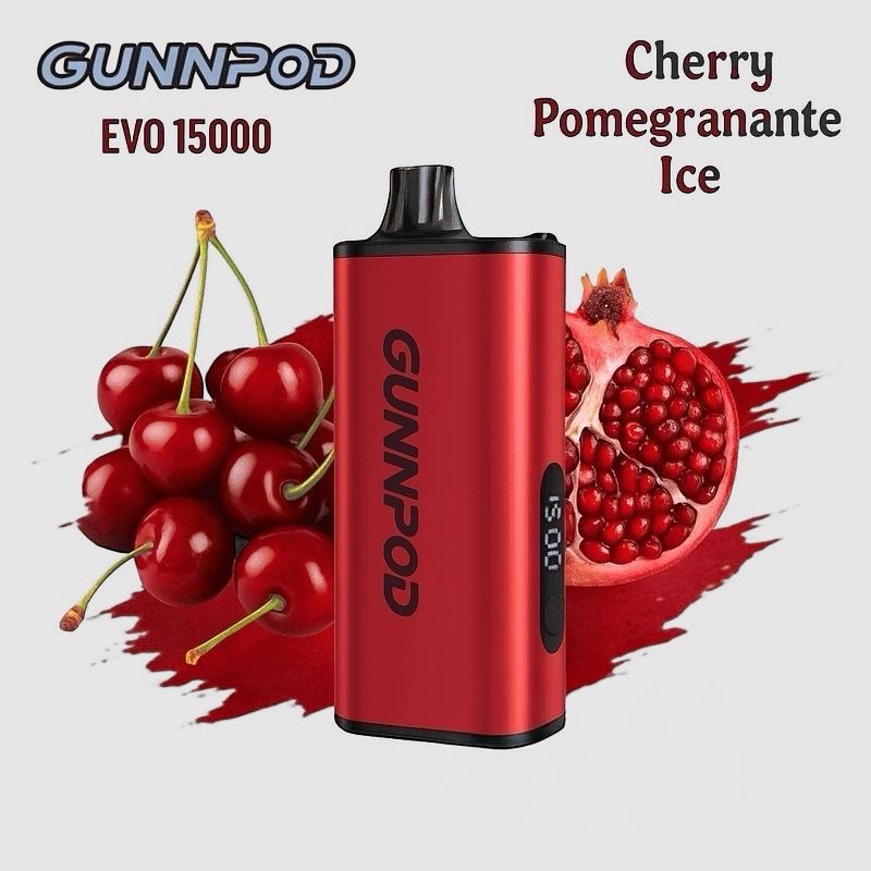 GUNNPOD EVO CHERRY POMEGRANATE ICE 15000 PUFFS