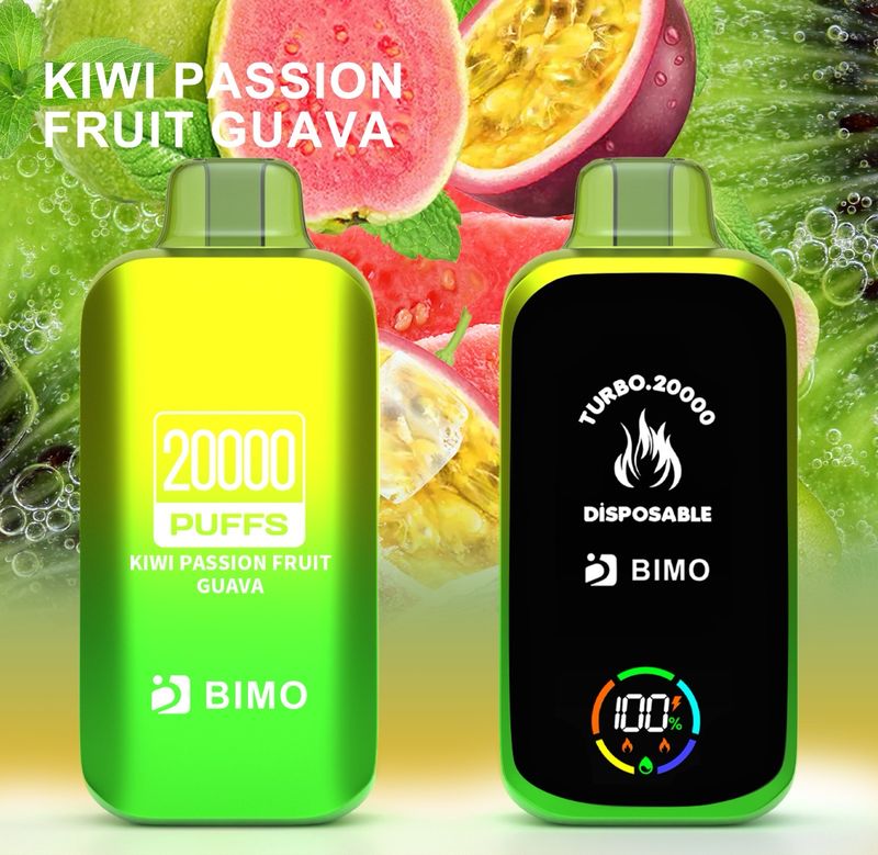 BIMO TURBO KIWI PASSION FRUIT GUAVA 20000 PUFFS