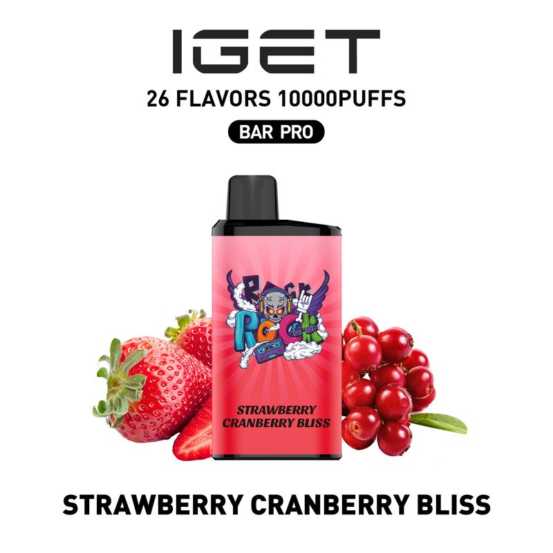 IGET BAR PRO STRAWBERRY CRANBERRY BLISS 10000 PUFFS