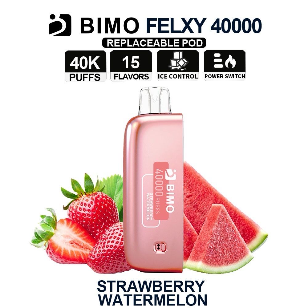 BIMO FELXY STRAWBERRY WATERMELON POD ONLY 40K PUFFS