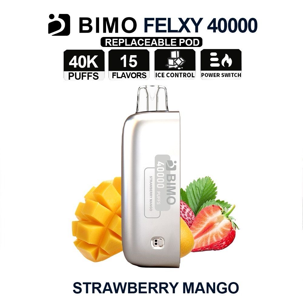 BIMO FELXY STRAWBERRY MANGO POD ONLY 40K PUFFS