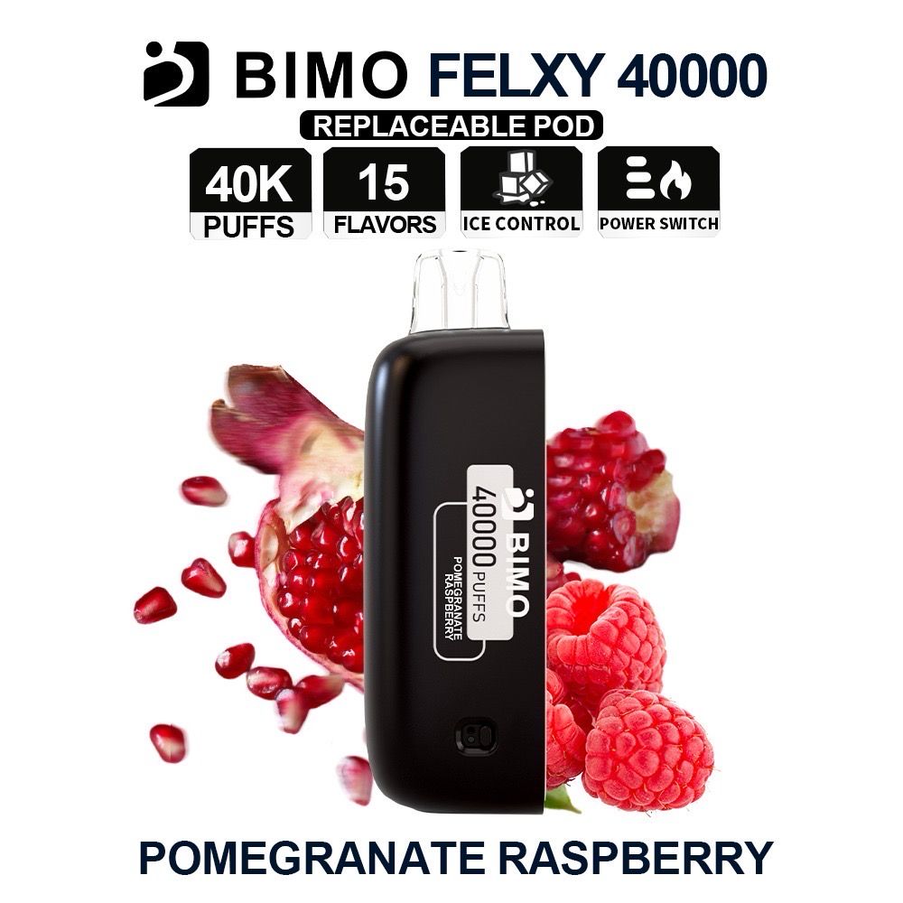 BIMO FELXY POMEGRANATE RASPBERRY POD ONLY 40K PUFFS