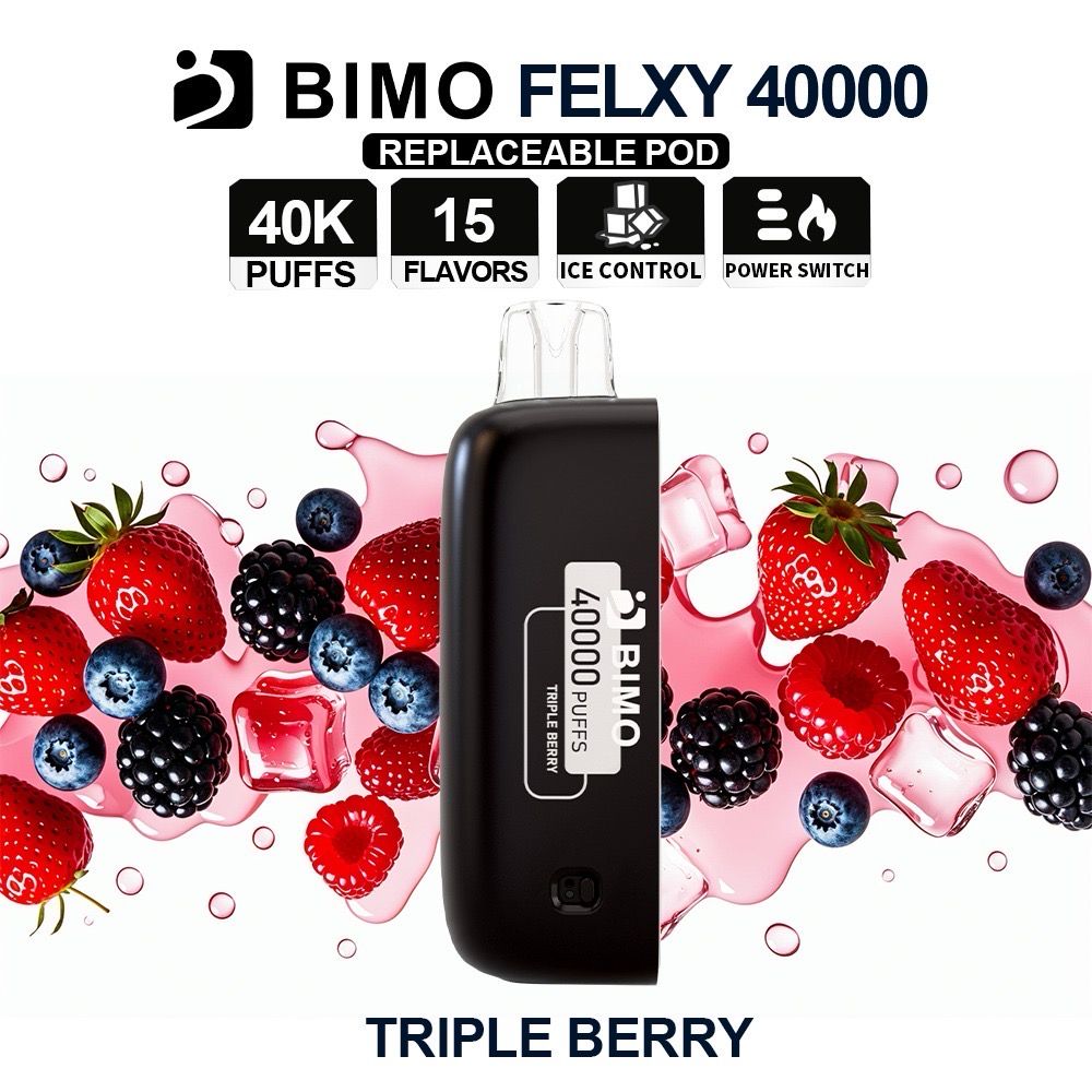 BIMO FELXY TRIPLE BERRY POD ONLY 40K PUFFS